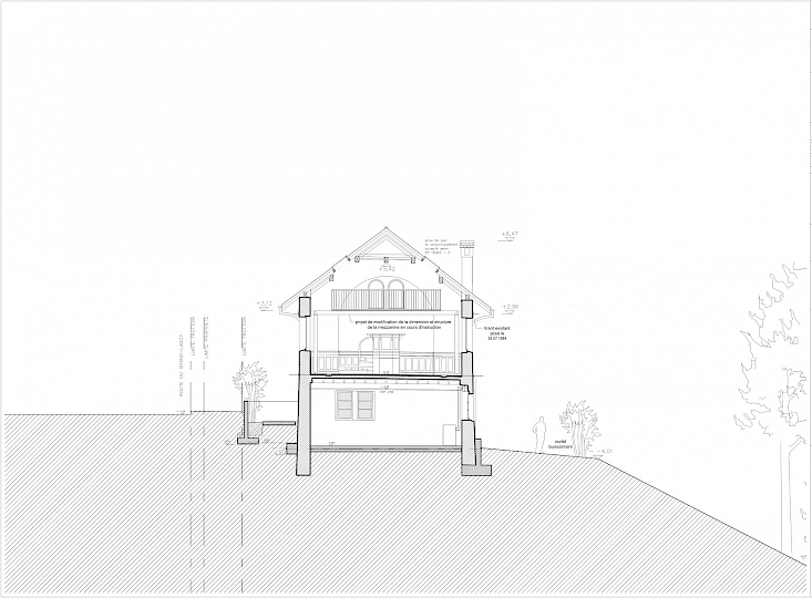 Coupe transversale. Provenance Atelier Féroé