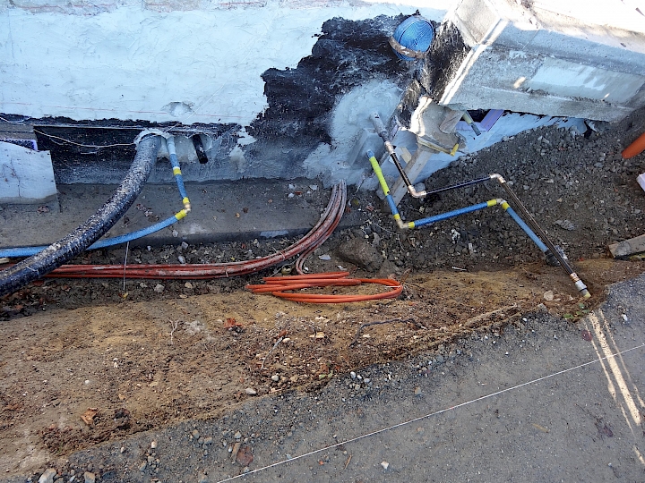 Passage des divers conduits et réseaux.