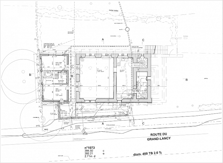Plan du rez inférieur. Provenance Atelier Féroé