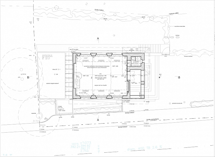 Plan du rez supérieur. Provenance Atelier Féroé