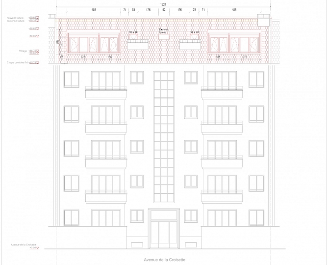 Façade rue, Avenue de Croisette